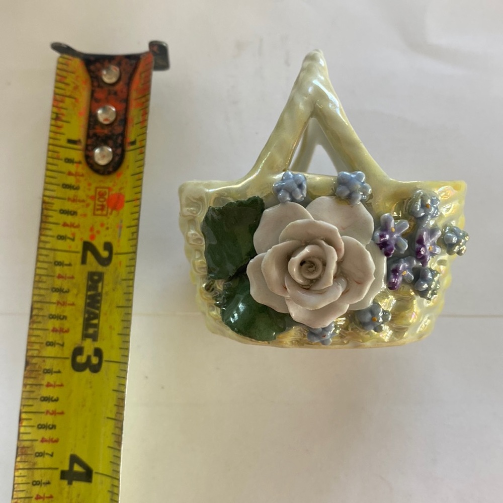 Antique German ceramic basket